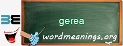 WordMeaning blackboard for gerea